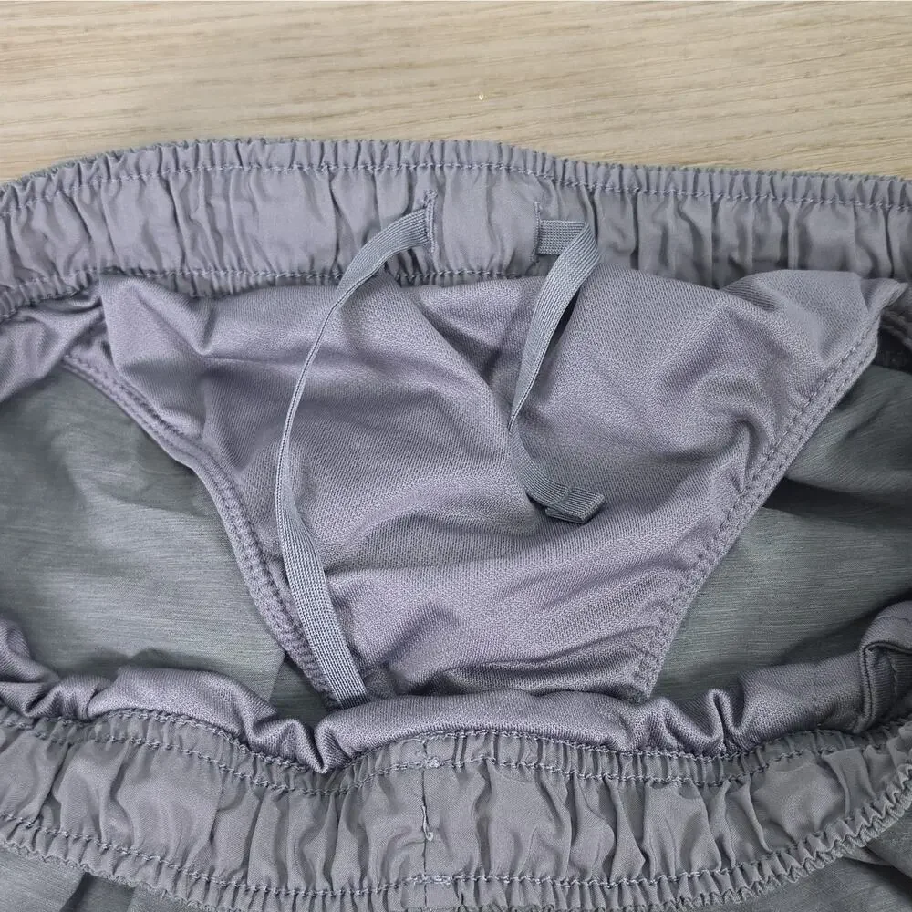 Nike Dri-FIT Women’s Gray Mesh Running Shorts w/ Liner Drawstring Lightweight